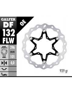 DISCO FRENO WAVE FLOTATING (C. STEEL) 296X4MM DF132FLW