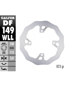 DISCO FRENO WAVE FIXED SOLID 250X5MM DF149WLL