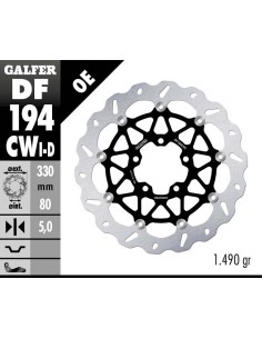 DISCO FRENO WAVE FLOATING COMPLETE LEFT (C. ALU.) 330X5MM DF194CWI