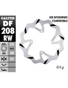 DISCO FRENO WAVE FIXED GROOVED 270X3MM DF208RW