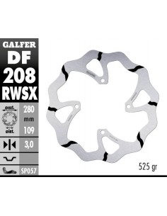 DISCO FRENO WAVE FIXED GROOVED OVERSIZE 280X3MM DF208RWSX