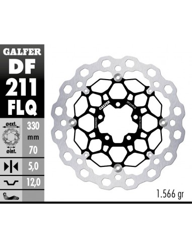 DISCO FRENO CUBIQ FLOATING (C. STEEL) 330X5MM DF211FLQ