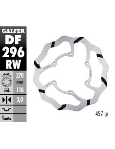DISCO FRENO WAVE FIXED GROOVED 270X3MM DF296RW
