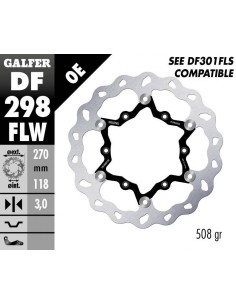 DISCO FRENO WAVE FLOATING (C. STEEL) 270X3MM DF298FLW