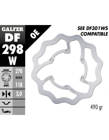 DISCO FRENO WAVE FIXED 270X3MM DF298W