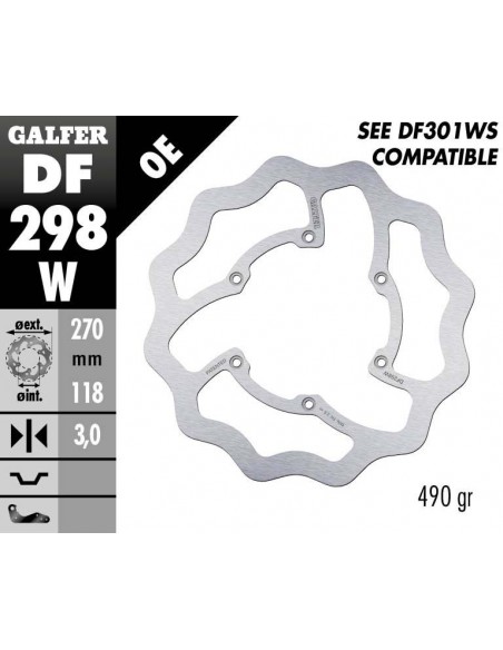 DISCO FRENO WAVE FIXED 270X3MM DF298W