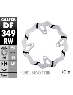 DISCO FRENO WAVE FIXED GROOVED 250X3MM DF349RW