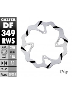 DISCO FRENO WAVE FIXED OVERSIZE GROOVED 270X3MM DF349RWS