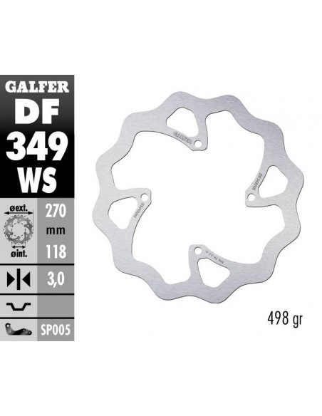 DISCO FRENO WAVE FIXED 250X3MM DF349W