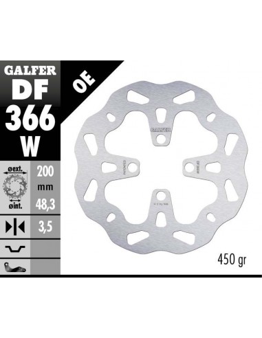 DISCO FRENO WAVE FIXED 200X3,5MM DF366W