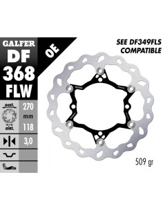DISCO FRENO WAVE FLOATING (C. STEEL) 270X3MM DF368FLW
