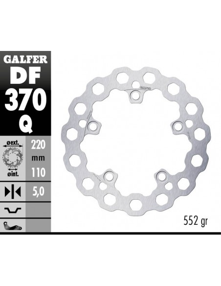 DISCO FRENO CUBIQ FIXED 220X5MM DF370Q