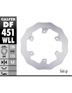 DISCO FRENO WAVE FIXED SOLID 220X4MM DF451WLL