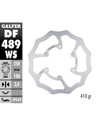 DISCO FRENO WAVE FIXED OVERSIZE 250X3MM DF489WS