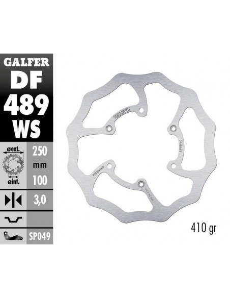 DISCO FRENO WAVE FIXED OVERSIZE 250X3MM DF489WS