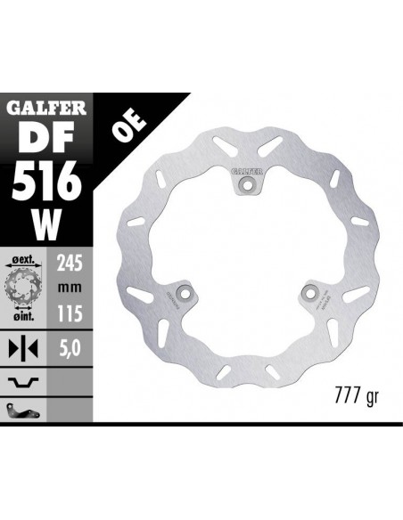 DISCO FRENO WAVE FIXED 245X5MM DF516W