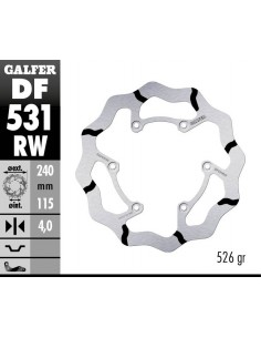 DISCO FRENO WAVE FIXED GROOVED 240X4MM DF531RW