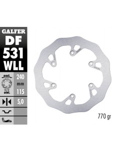 DISCO FRENO WAVE FIXED SOLID 240X5MM DF531WLL