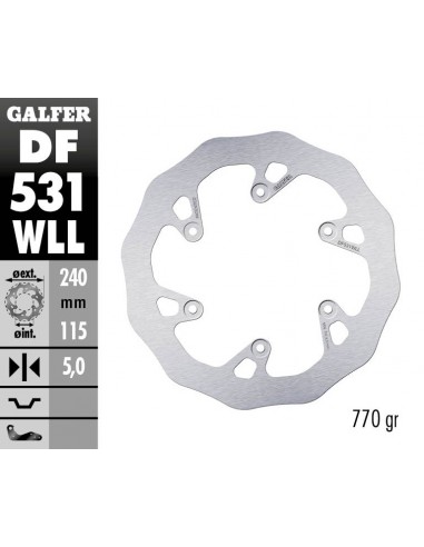 DISCO FRENO WAVE FIXED SOLID 240X5MM DF531WLL