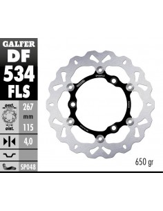DISCO FRENO WAVE FLOATING OVERSIZE  (C. STEEL) 267X4MM DF534FLS