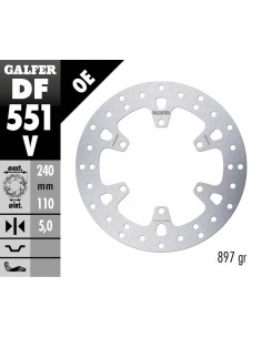 DISCO FRENO ROUND FIXED 240X5MM DF551V