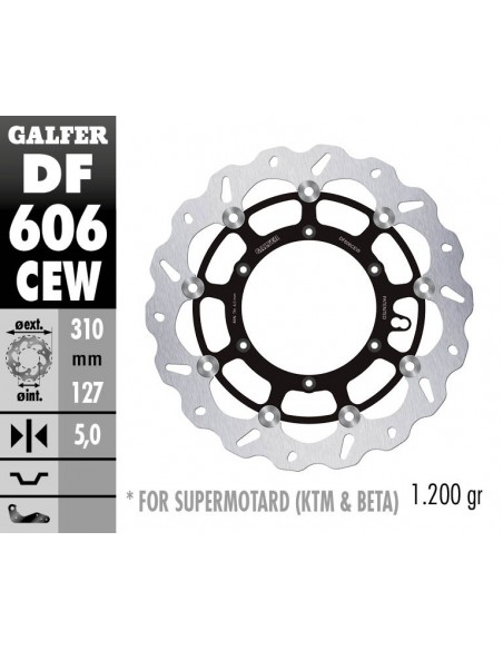 DISCO FRENO WAVE FLOATING 310X5MM DF606CEW