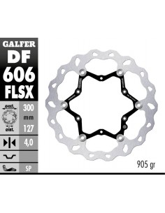 DISCO FRENO WAVE FLOATING OVERSIZE  (C. STEEL) 300X4MM DF606FLSX