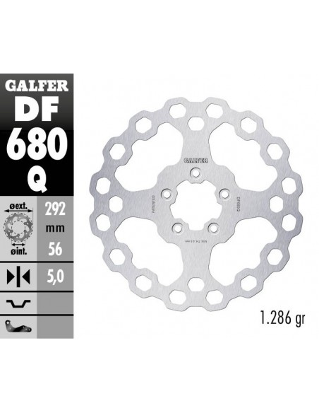 DISCO FRENO CUBIQ FIXED 292X5MM DF680Q