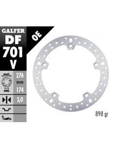 DISCO FRENO REDONDO FIJO 276X5MM DF701V