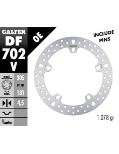 DISCO FRENO REDONDO FIJO 305X4.5MM DF702V
