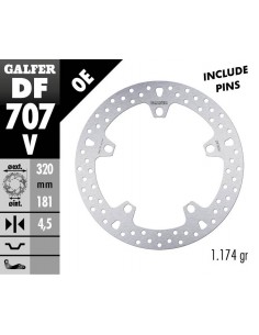 DISCO FRENO REDONDO FIJO 320X4.5MM DF707V
