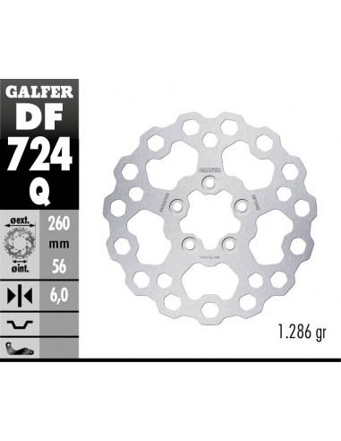 DISCO FRENO CUBIQ FIXED 260X6MM DF724Q