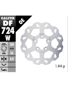 DISCO FRENO WAVE FIXED 260X6MM DF724W