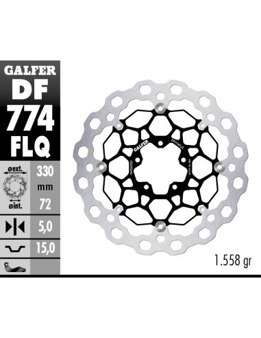 DISCO FRENO CUBIQ FLOATING (C. STEEL) 330X5MM DF774FLQ