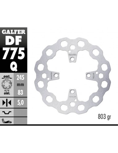 DISCO FRENO CUBIQ FIXED 245X5MM DF775Q