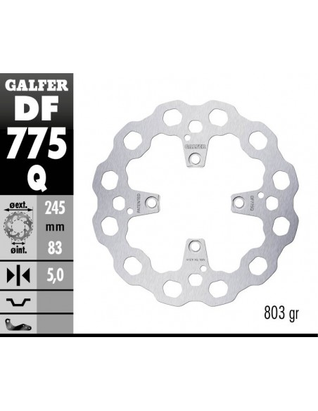 DISCO FRENO CUBIQ FIXED 245X5MM DF775Q