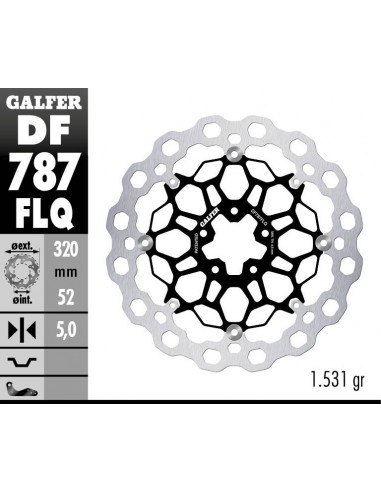 DISCO FRENO CUBIQ FLOATING (C. STEEL) 320X5MM DF787FLQ