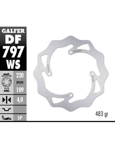 DISCO FRENO WAVE FIXED OVERSIZE 220X4MM DF797WS