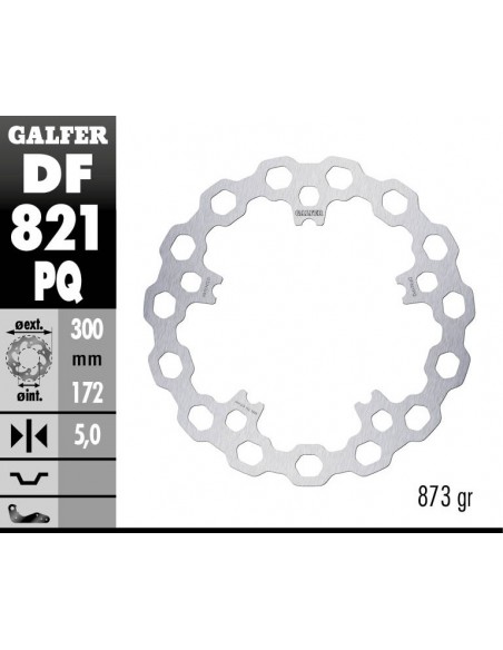DISCO FRENO CUBIQ 300X5MM DF821PQ