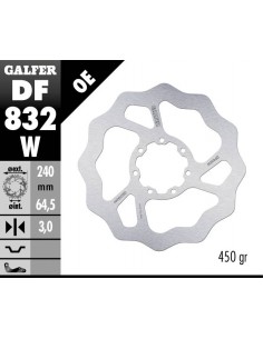 DISCO FRENO WAVE FIXED 240X3MM DF832W