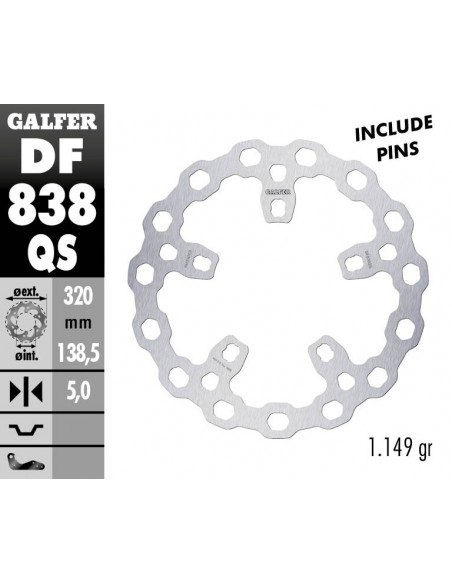 DISCO FRENO CUBIQ FIXED 300X5MM DF838Q