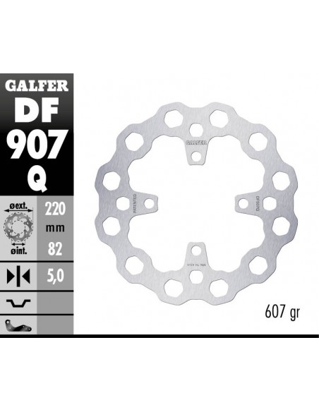 DISCO FRENO CUBIQ FIXED 220X5MM DF907Q