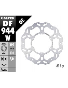DISCO FRENO WAVE FIXED 260X5MM DF944W