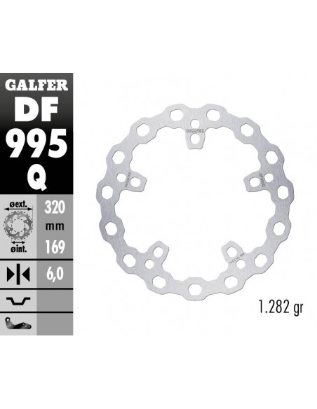 DISCO FRENO CUBIQ FIXED 320X6 MM DF995Q