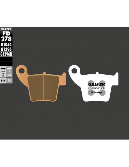 PASTILLA FRENO SINTERIZADA RACING OFF-ROAD FD278G1396R PASTILLA FRENO SINTERIZADA RACING OFF-ROAD FD278G1396R