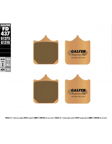 PASTILLA FRENO SINTERIZADA RACING FD437G1310