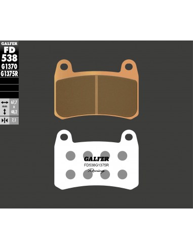 PASTILLA FRENO SINTERIZADA RACING FD538G1375R