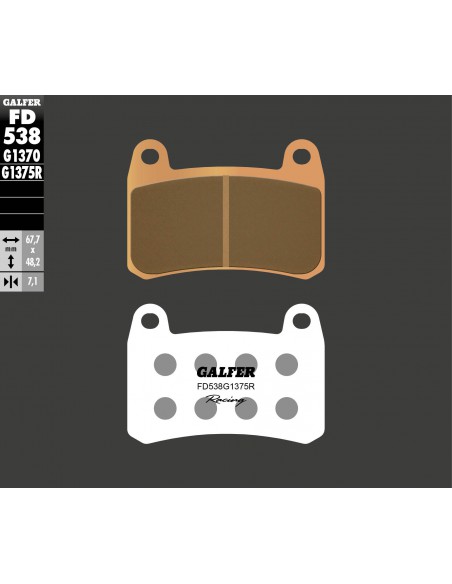 PASTILLA FRENO SINTERIZADA RACING FD538G1375R